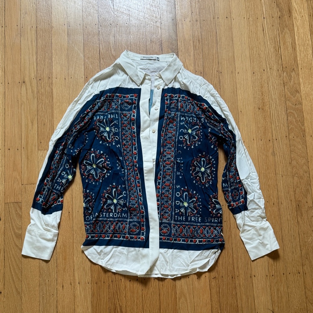Scotch & Soda Bandana Button Down Blouse